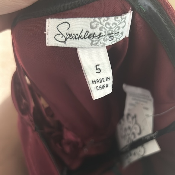 Strapless dark red mini dress - Picture 4 of 4